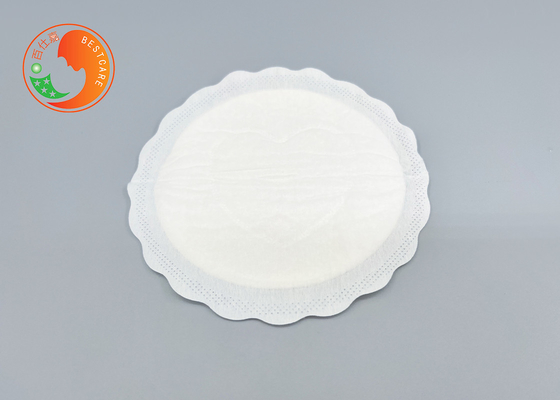 Oval Shape Round Disposable Nursing Pads Flat Type 120mm Size With Strips