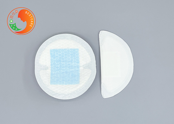 Blue Core Disposable Contoured Breast Pads Organic Material Speedly Spread Liquid