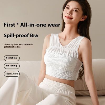 Disposable Wearable Nursing Bra With Soft Absorbent Breast Pads For Maternity Night Use OEM