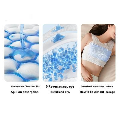 Eco Friendly Disposable Nursing Bra With 360° Leak Proof Absorbent Pads Breathable Cotton Stretch Fit For Maternity Night-Time